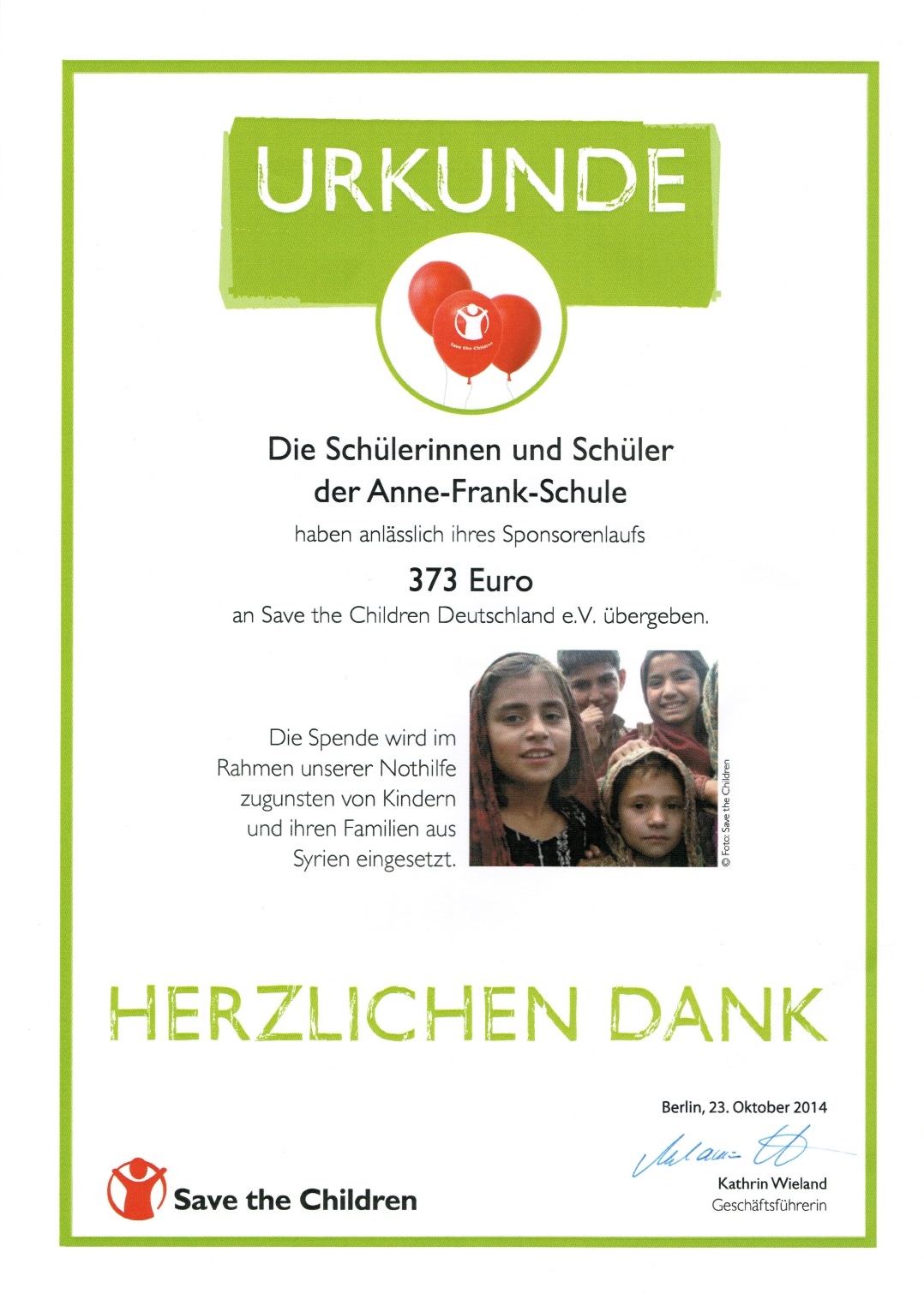 Urkunde Spendenlauf (Large)